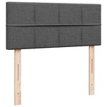 vidaXL Lit ottoman avec matelas gris foncé 120x190 cm tissu