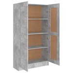 vidaXL Bibliothèque Gris béton 82 5x30 5x150 cm Bois d’ingénierie