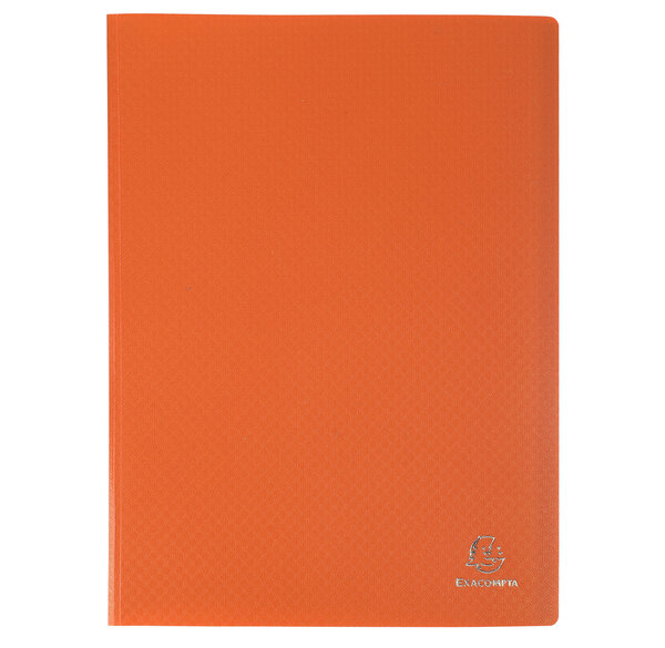 Protège-documents En Polypropylène 5/10e Opak Pochettes Cristal 120 Vues - A4 - Orange - X 8 - Exacompta