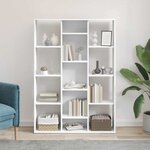vidaXL Séparateur de pièce/Bibliothèque Blanc 100x24x140 cm