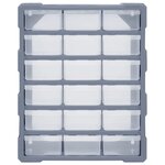 vidaXL Organisateur multi-tiroirs avec 18 tiroirs centraux 38x16x47 cm