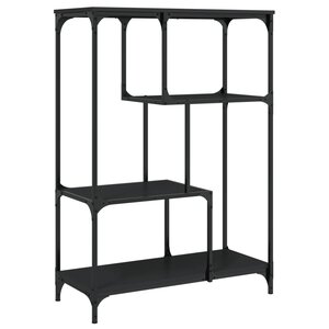 vidaXL Bibliothèque noir 81x36x115 cm bois d'ingénierie et acier
