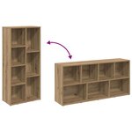 vidaXL Bibliothèque chêne artisanal 50x25x104 cm