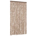 vidaXL Rideau anti-mouches beige et marron foncé 100x200 cm chenille
