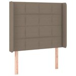 vidaXL Tête de lit avec oreilles Taupe 83x16x118/128 cm Tissu
