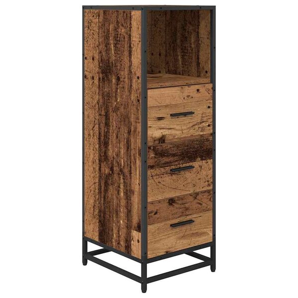 vidaXL Cabinet de salle de bain Bois ancien 35 x 37.5 x 100 cm