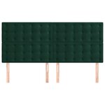 vidaXL Tête de lit Vert foncé 200x5x118/128 cm Velours