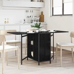 vidaXL Table à dîner 144 x 60 x 75 cm Bois d'ingénierie Chêne noir