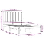 vidaXL Cadre de lit sans matelas 120x190 cm bois massif