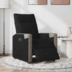 vidaXL Fauteuil inclinable électrique Noir Tissu
