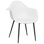 vidaXL Chaises à manger lot de 2 blanc PP