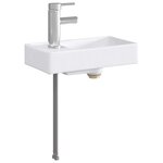 vidaXL Lavabo de salle de bains Chrome 40 5 x 22 5 x 11 5 cm métal