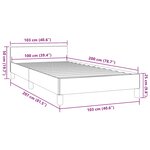 vidaXL Cadre de lit sans matelas taupe 100x200 cm tissu