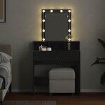 vidaXL Coiffeuse Chêne noir 80 x 41 x 144 5 cm Bois d'ingénierie