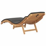 vidaXL Transat Gris foncé 188 x 55 x 59 cm Bois de teck solide