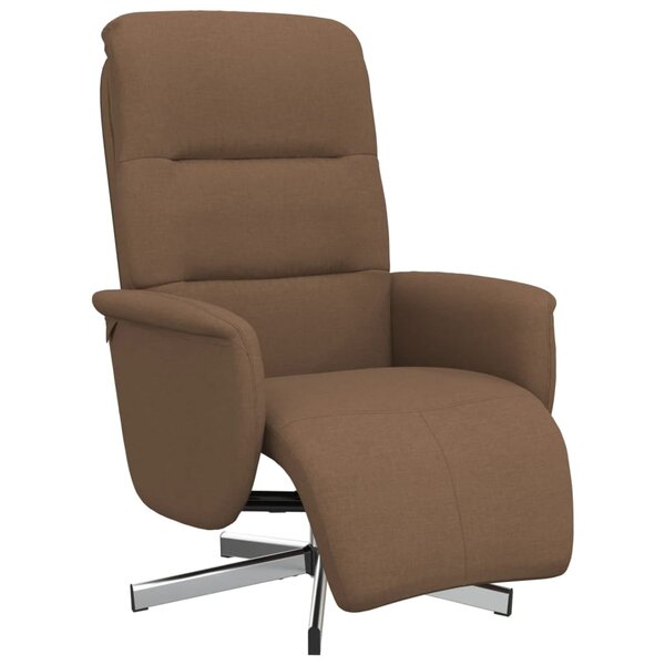 vidaXL Fauteuil inclinable avec repose-pieds marron tissu