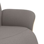 vidaXL Fauteuil inclinable avec repose-pieds taupe tissu
