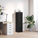 vidaXL Buffet haut chêne noir 29 5x34x119 5 cm bois d'ingénierie