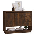 vidaXL Buffet Chêne fumé 97x31x75 cm Bois d'ingénierie