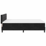 vidaXL Lit à ressort LED avec matelas Noir 140 x 200 cm Velours