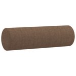vidaXL Canapé 3 places avec oreillers décoratifs marron 180 cm tissu