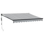 vidaXL Auvent rétractable anthracite/blanc 3x2 5 m tissu et aluminium