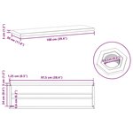 vidaXL Étagères murales 2 Pièces 100x30x3 cm argenté acier inoxydable