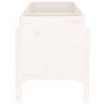 vidaXL Lit surélevé de jardin blanc 121x50x57 cm bois de pin massif