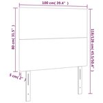 vidaXL Tête de lit à LED Rose 100x5x118/128 cm Velours