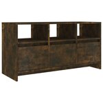vidaXL Meuble TV Chêne fumé 102x37 5x52 5 cm Bois d'ingénierie