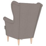 vidaXL Fauteuil taupe 74x84x100 cm tissu