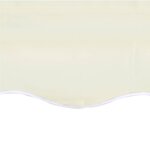vidaXL Tissu de remplacement pour auvent Crème 4x3 5 m