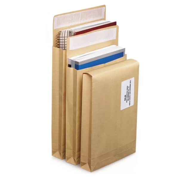 25 pochettes kraft renforcées dépliables - 26 x 28 cm