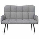vidaXL Sofa 2 places Gris clair 115 x 61 x 87 cm Tissu