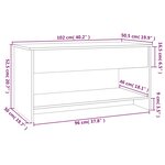 vidaXL Table basse blanc 102x50x52 5 cm bois d'ingénierie
