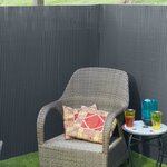 Nature Écran de jardin à double face PVC 1x3 m Anthracite