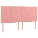 vidaXL Tête de lit à LED Rose 180x5x118/128 cm Velours