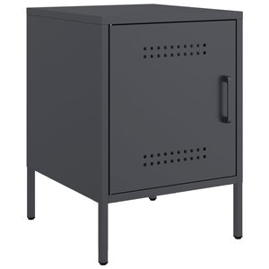 vidaXL Table de chevet anthracite 36x39x50 5 cm acier
