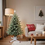 vidaXL Support de sapin de Noël blanc 61x61x15 5 cm