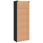 vidaXL Armoire de rangement Chêne noir 80 x 41 x 225 cm