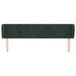 vidaXL Tête de lit avec oreilles Vert foncé 183x23x78/88 cm Velours