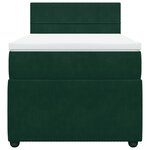 vidaXL Sommier à lattes de lit et matelas Vert foncé 80x200 cm Velours