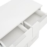 vidaXL Buffet Blanc brillant 60x35x80 cm Bois d'ingénierie