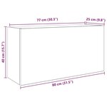 vidaXL Armoire murale de bain blanc 80x25x40 cm bois d'ingénierie
