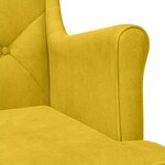 vidaXL Fauteuil Jaune Velours