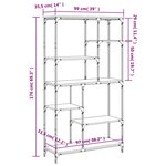 vidaXL Bibliothèque chêne fumé 99x35 5x176 cm bois ingénierie acier