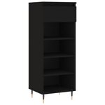 vidaXL Armoire à chaussures Noir 40x36x105 cm Bois d'ingénierie