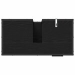 vidaXL Cabinet de salle de bain avec tiroir Chêne noir 65 x 33 x 60 cm