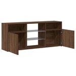 vidaXL Meuble TV avec lumières LED Chêne marron 120x30x50 cm