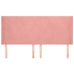 vidaXL Tête de lit avec oreilles Rose 183x16x118/128 cm Velours